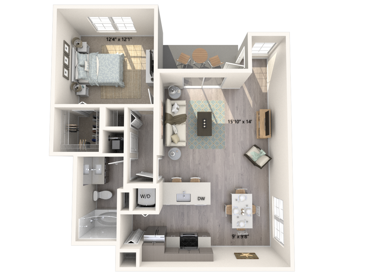 A1C Floor plan